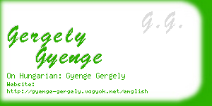 gergely gyenge business card